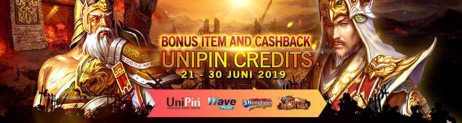 Bonus Item and cashback UniPin Credits